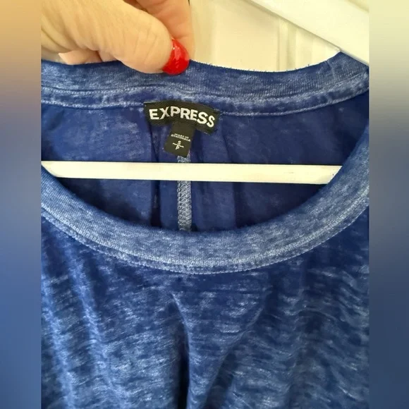 Express Blue Burnout Tee | Small - Picture 2 of 4